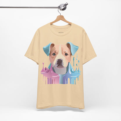 Natural Cotton Tee Shirt with Dog Printify