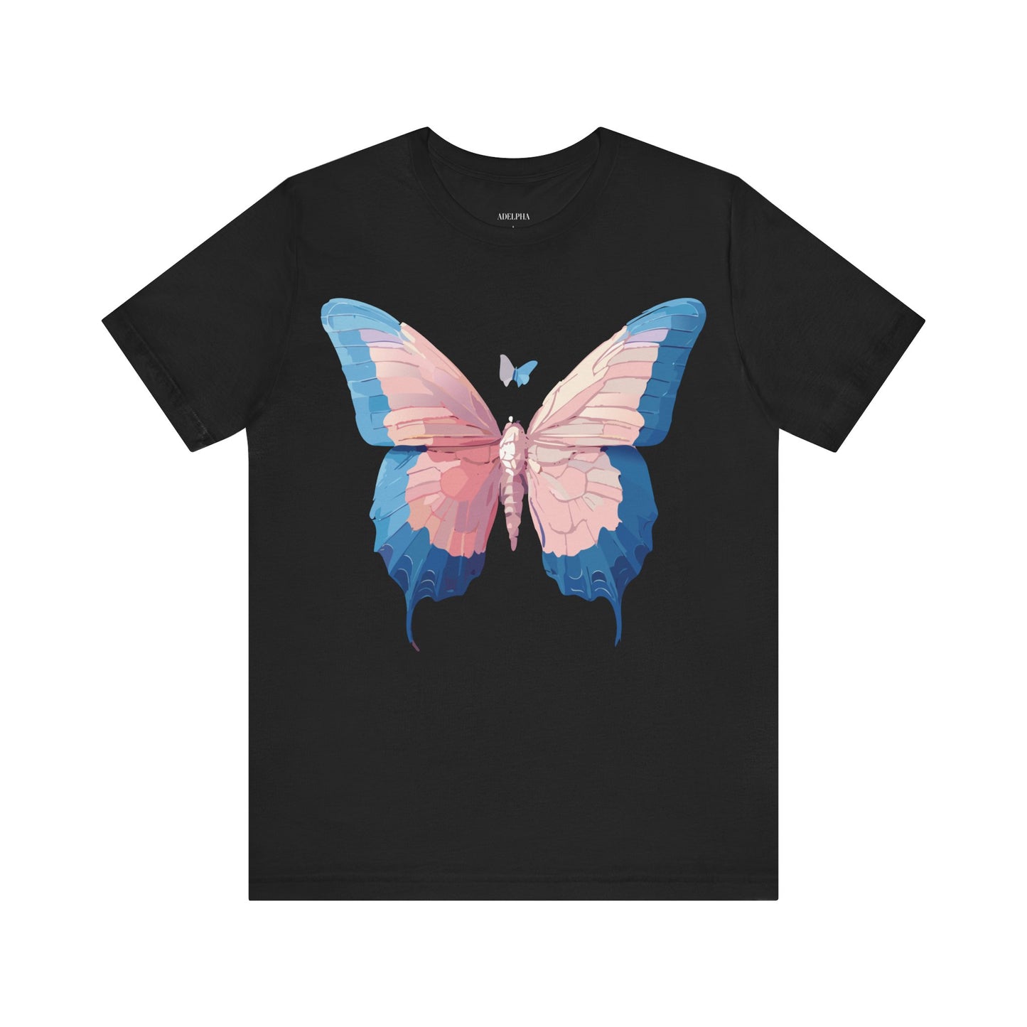 Natural Cotton Tee Shirt with Butterfly