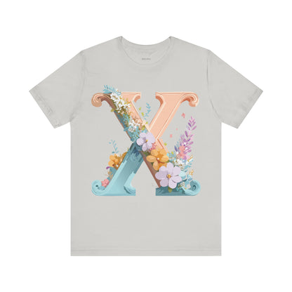 Natural Cotton Tee Shirt - Letters Collection - X Printify