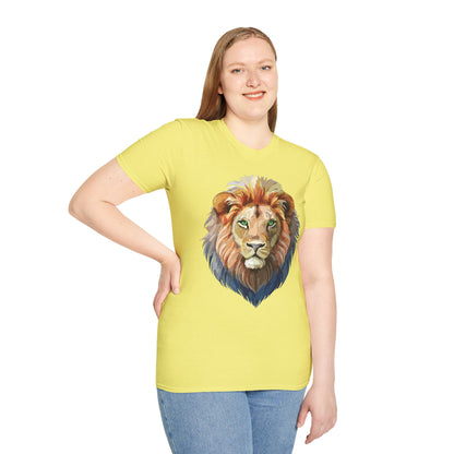Lion Shirt Unisex Animal Tee Gildan Softstyle 64000 Cotton Comfort