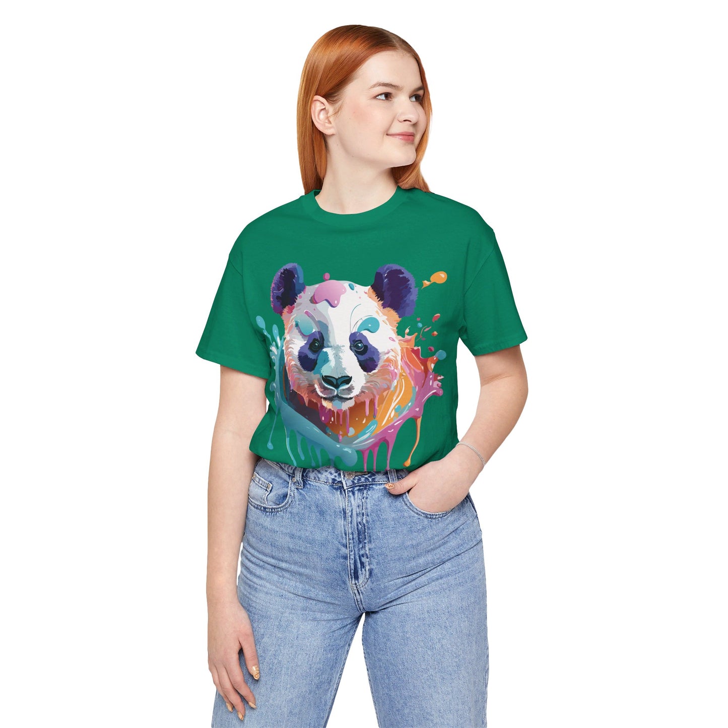 Natural Cotton Tee Shirt with Panda