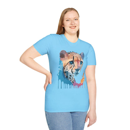 Cheetah Shirt Unisex Tee Softstyle Gildan 64000 100 Percent Ring Spun Cotton