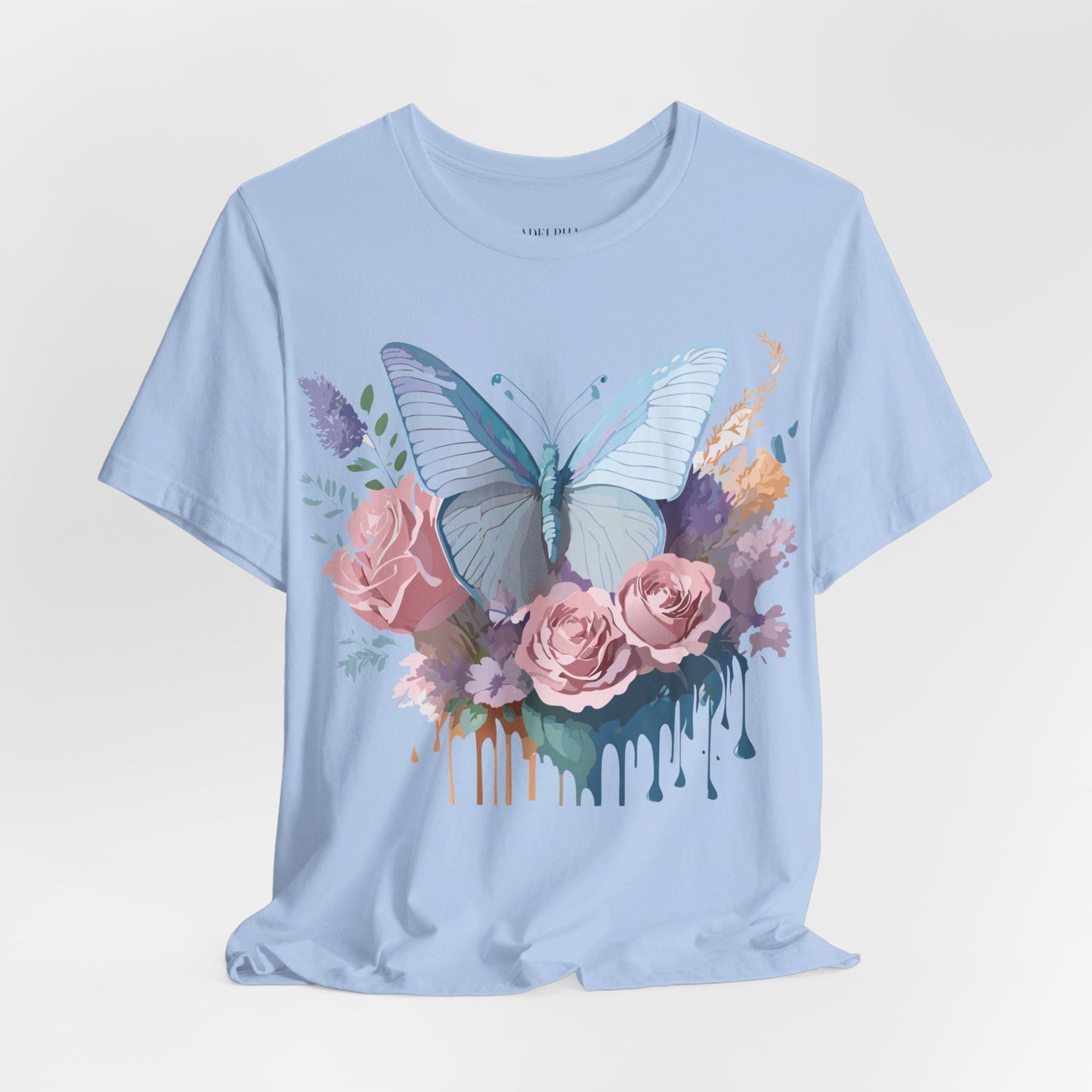 T-shirt en coton naturel avec papillon