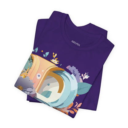 Natural Cotton Tee Shirt - Letters Collection - R Printify
