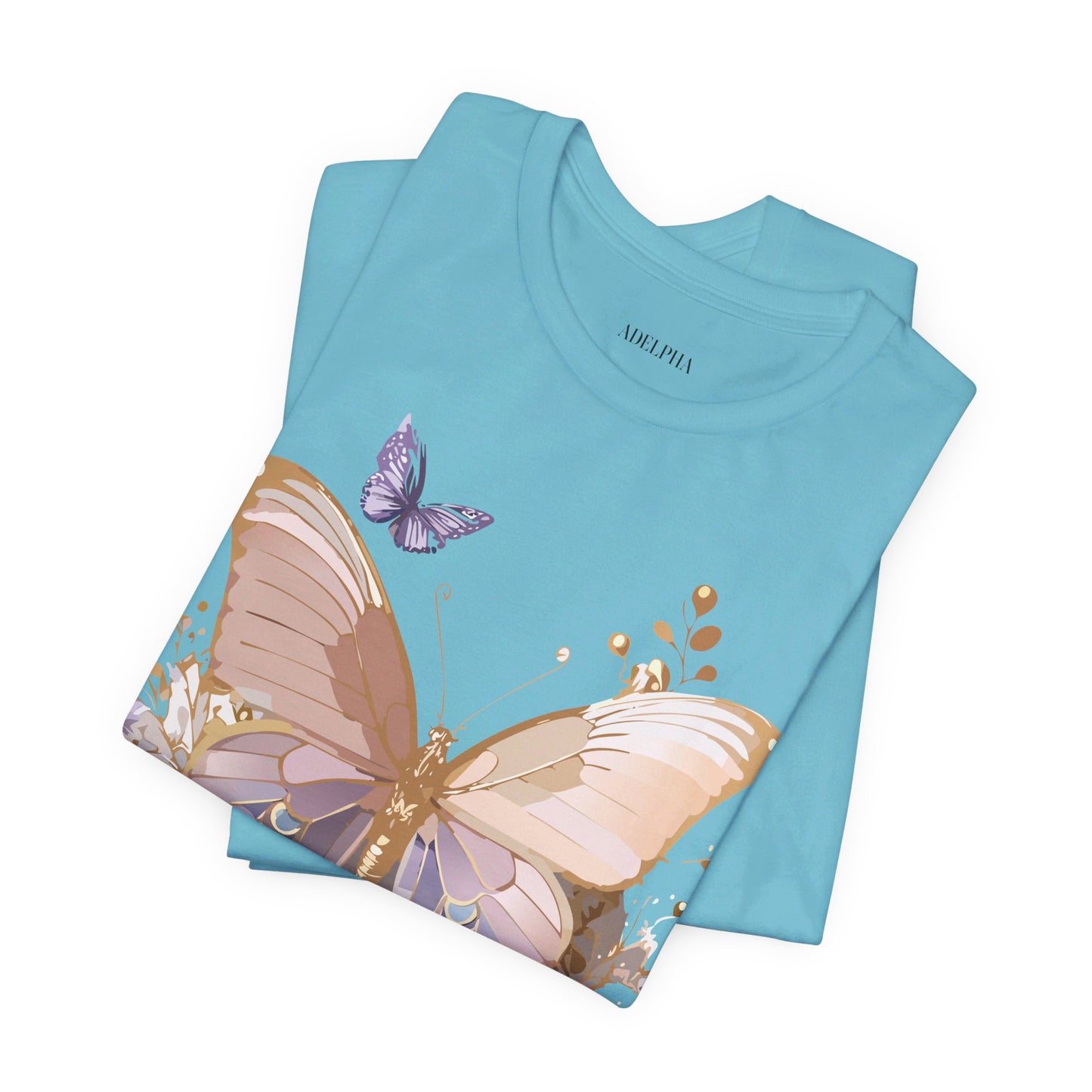 T-shirt en coton naturel avec papillon