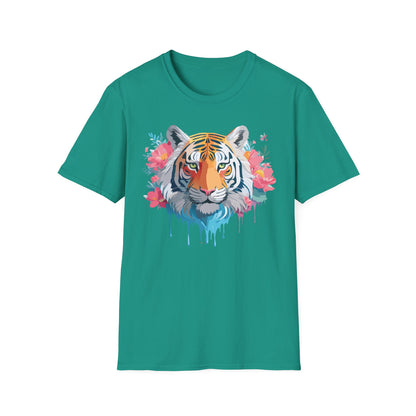 Tiger Shirt Unisex Animal Tee 100 Percent Ring Spun Cotton Softstyle