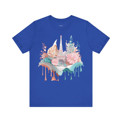 Natural Cotton Tee Shirt - Beautiful Places Collection - Paris Printify