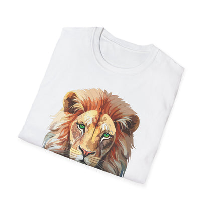 Gildan Softstyle Lion Shirt Unisex Floral Tee Animal Print Tee