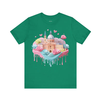 Natural Cotton Tee Shirt - Beautiful Places Collection - Prague Printify