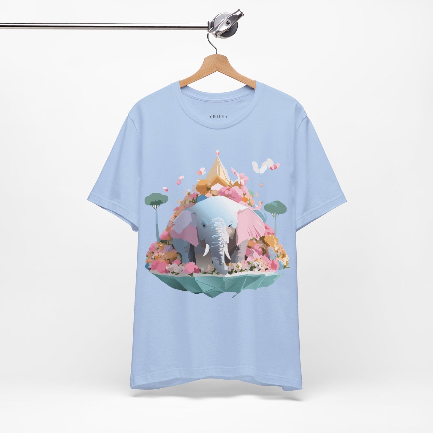 T-Shirt aus natürlicher Baumwolle mit Elefant