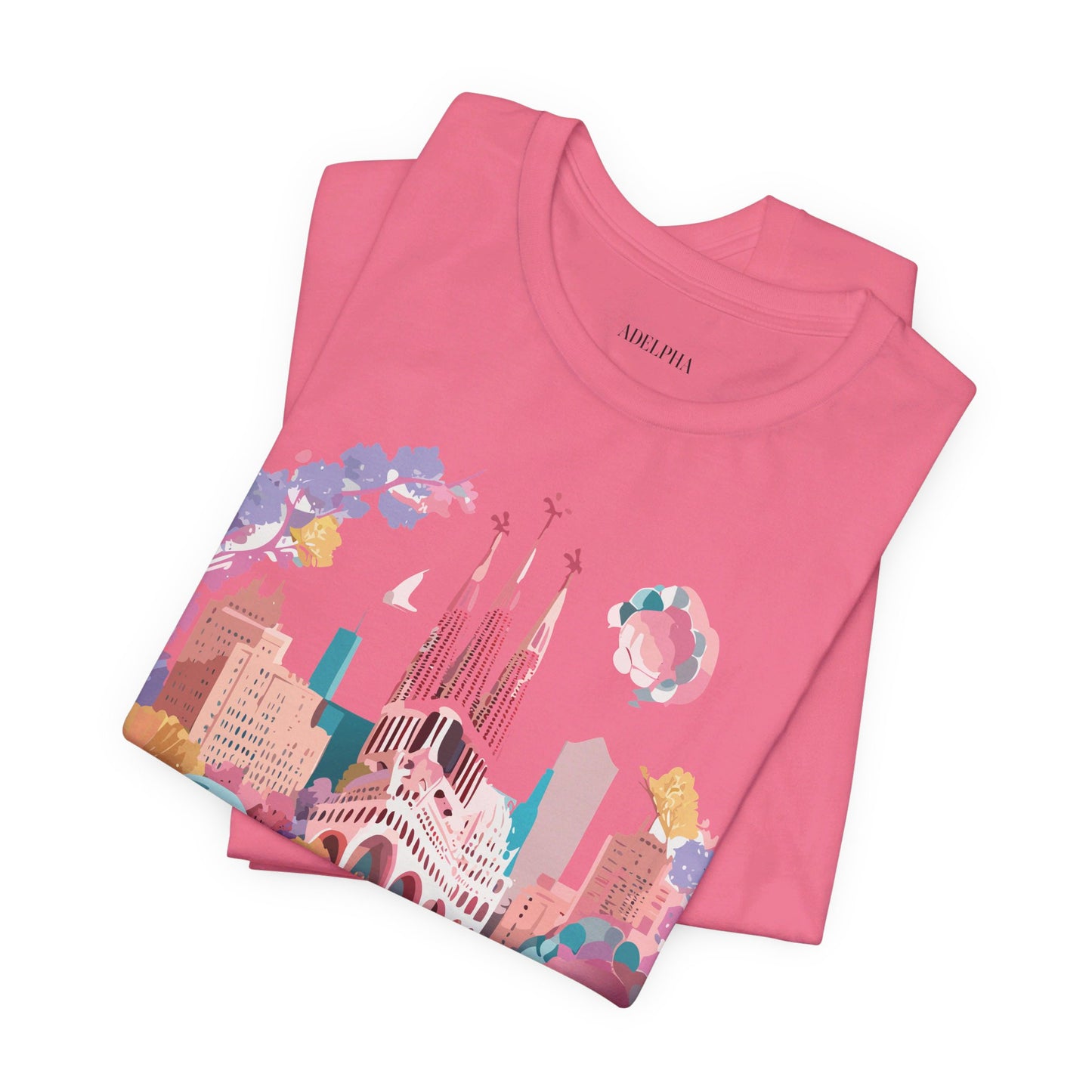 T-Shirt aus natürlicher Baumwolle – Kollektion „Beautiful Places“ – Barcelona