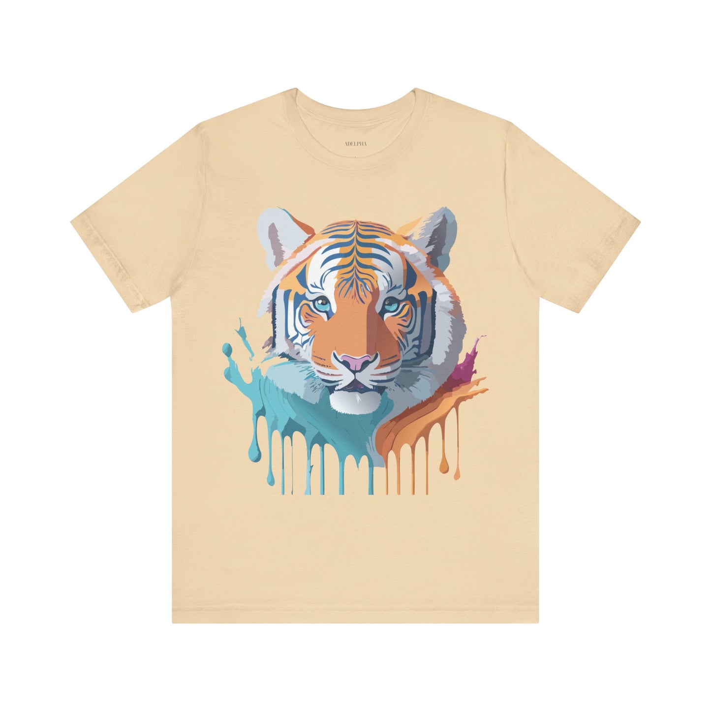 Natural Cotton Tee Shirt with Tiger