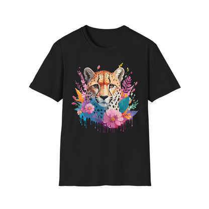 Unisex Cheetah Print Tee Softstyle Gildan 64000 Lightweight Apparel