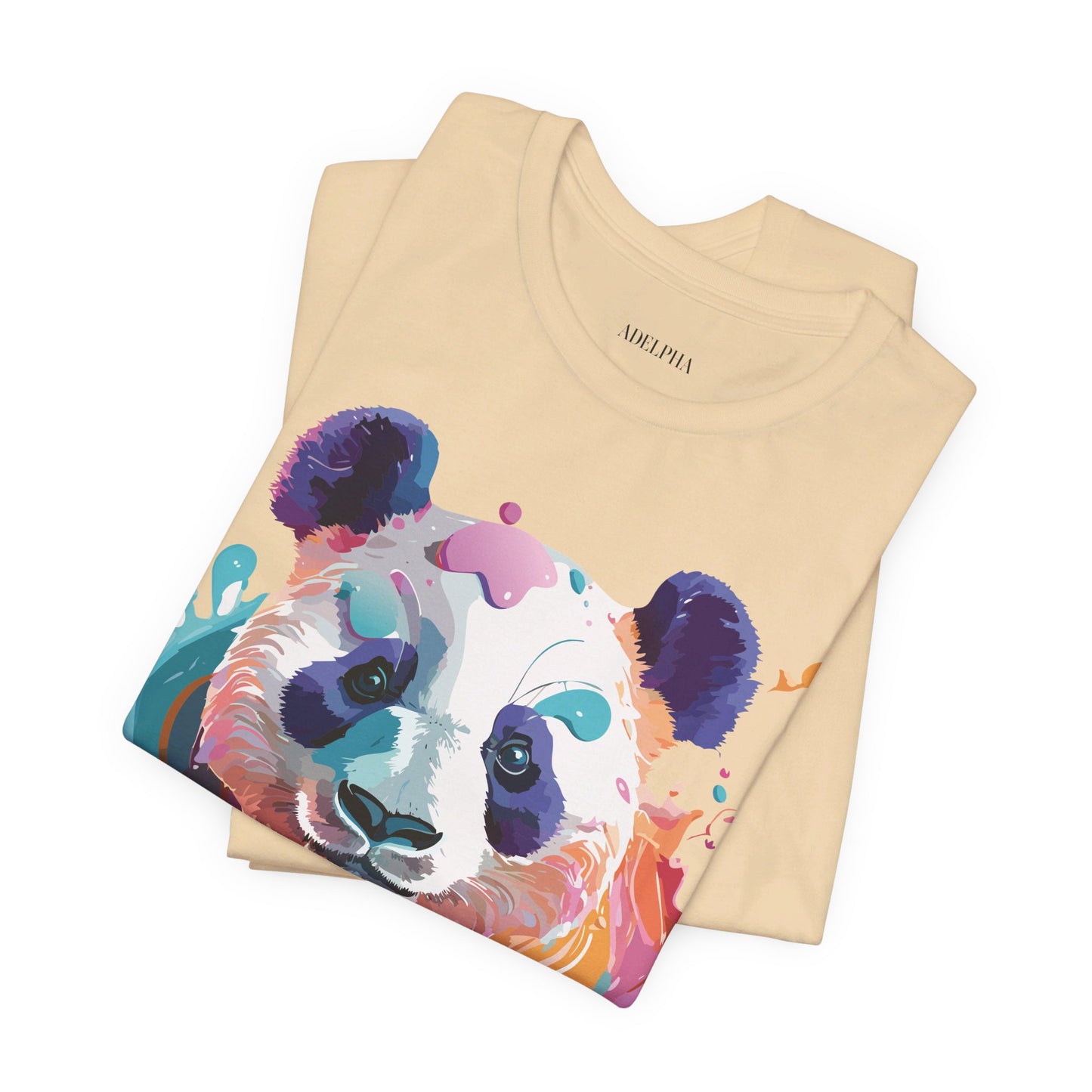 T-shirt en coton naturel avec panda