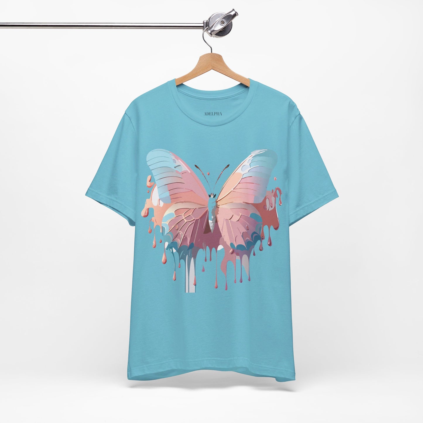 T-Shirt aus natürlicher Baumwolle mit Schmetterling