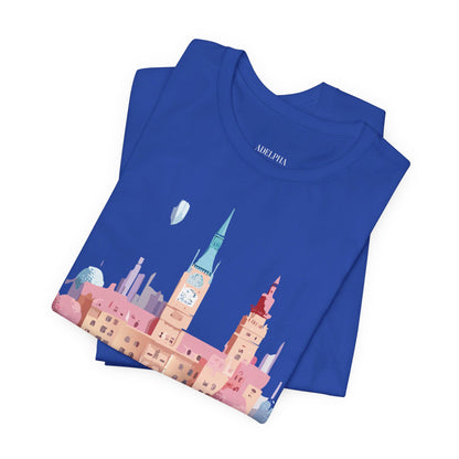 Natural Cotton Tee Shirt - Beautiful Places Collection - Prague Printify