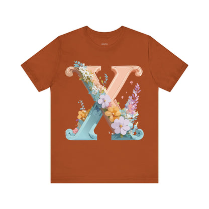 Natural Cotton Tee Shirt - Letters Collection - X Printify