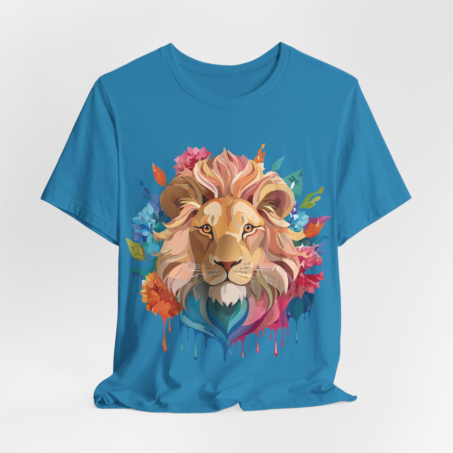 Natural Cotton Tee Shirt with Lion