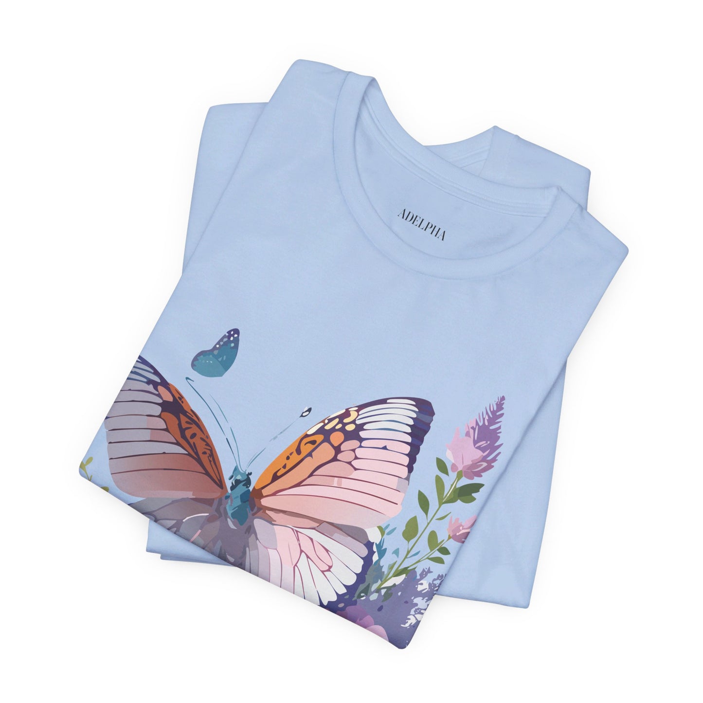 T-shirt en coton naturel avec papillon