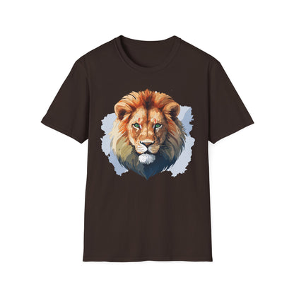 Lion Shirt Unisex Animal Tee Softstyle Gildan 64000 100 Percent Ring Spun Cotton