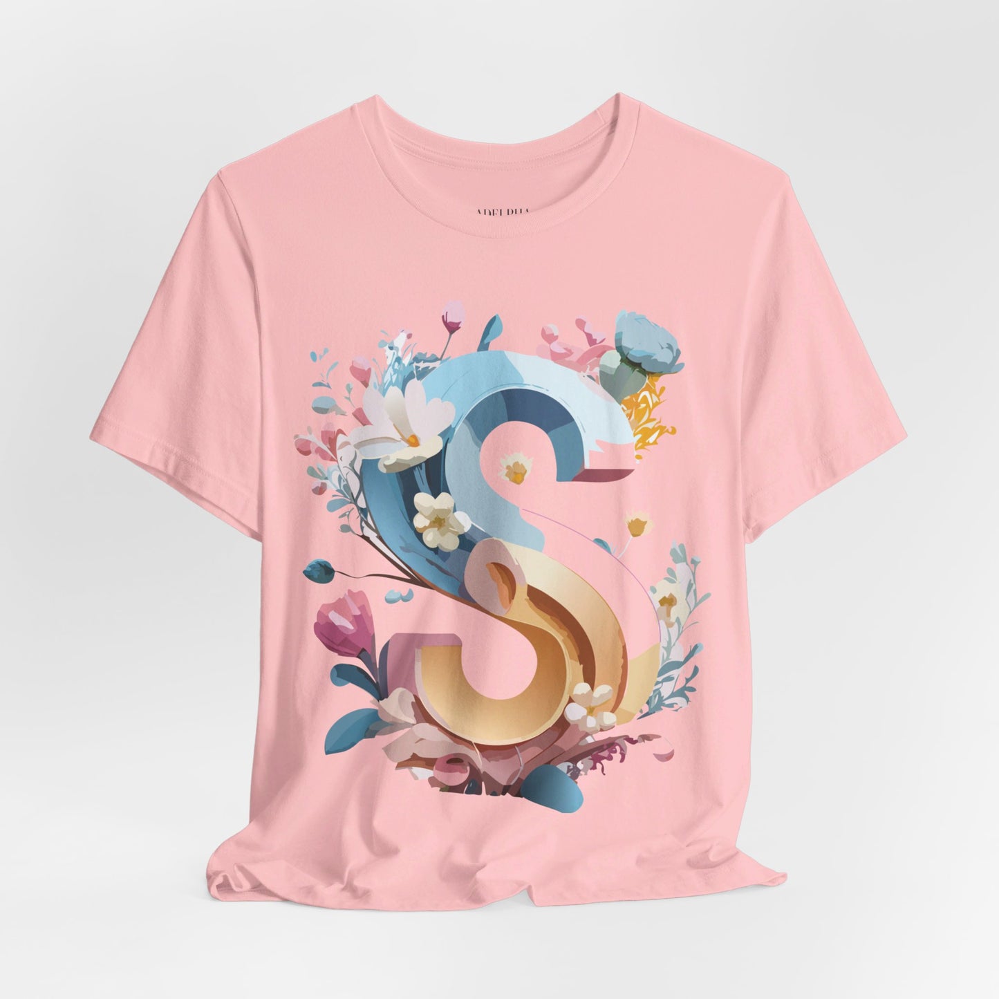 Natural Cotton Tee Shirt - Letters Collection - S