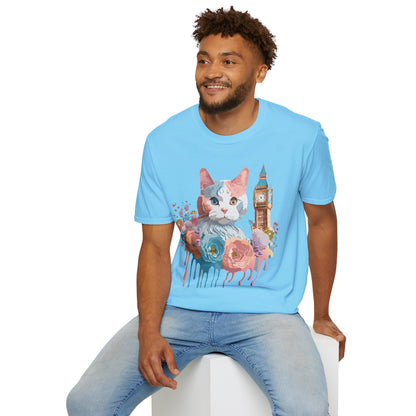 Cat Shirt Unisex Tee Softstyle 64000 Gildan Ring Spun Cotton