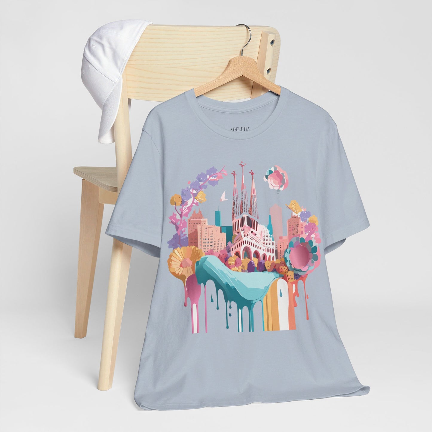 T-Shirt aus natürlicher Baumwolle – Kollektion „Beautiful Places“ – Barcelona