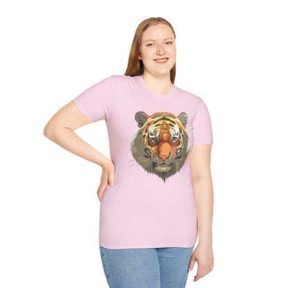 Unisex Tiger Shirt Gildan Softstyle 64000 Cotton Tee For Everyday Comfort