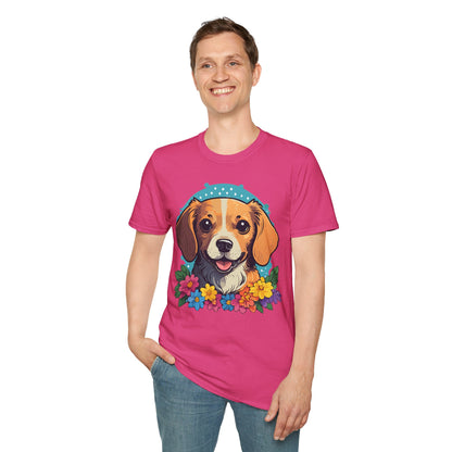 Dog Shirt Unisex Animal Tee Softstyle Cotton Ring Spun Comfort