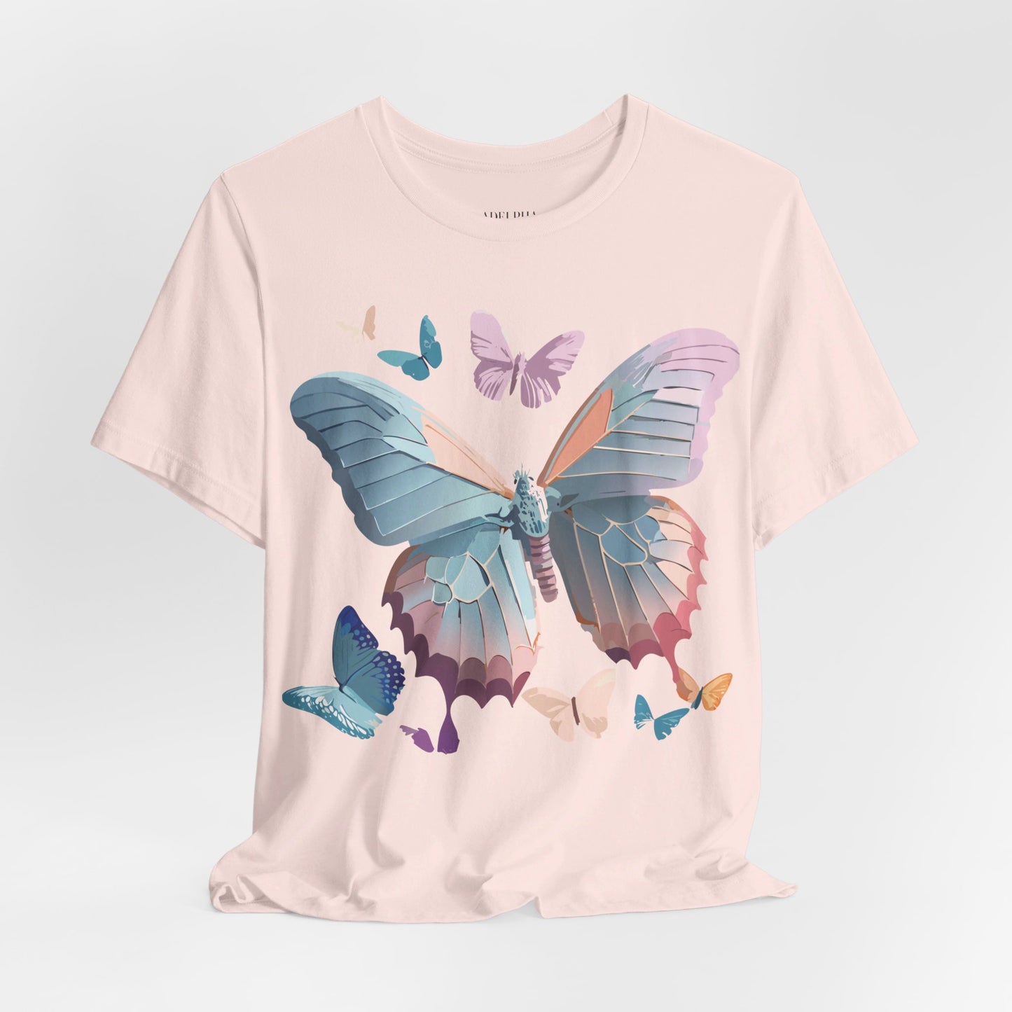 T-shirt en coton naturel avec papillon