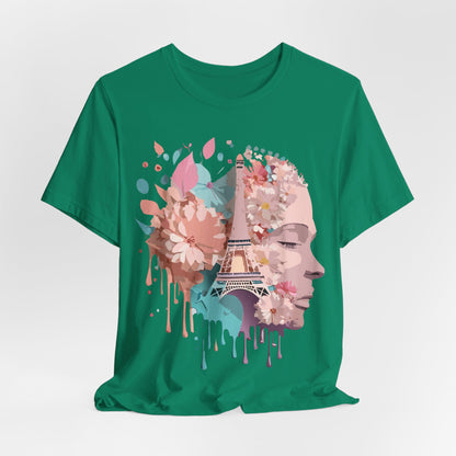 Natural Cotton Tee Shirt - Beautiful Places Collection - Paris Printify