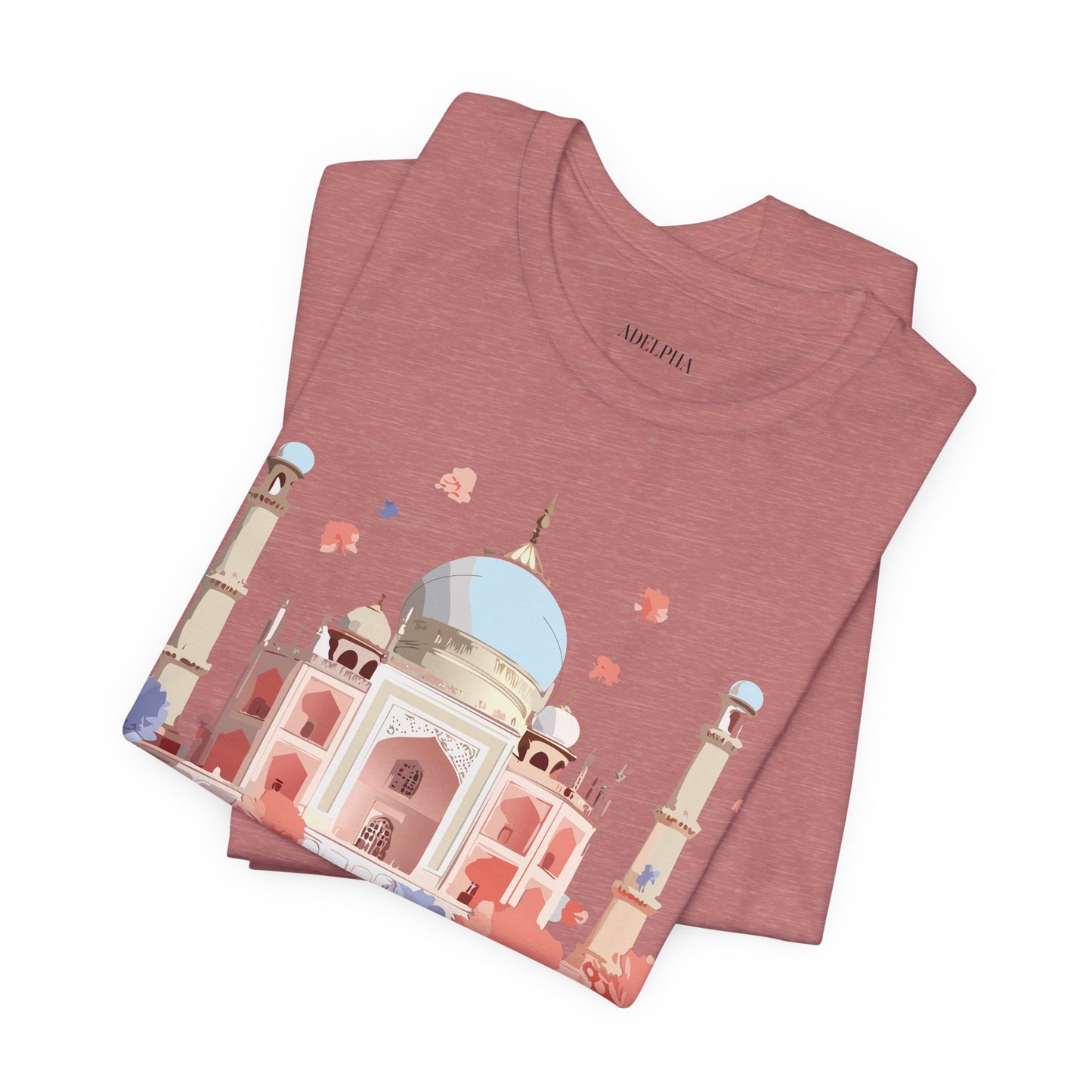 Natural Cotton Tee Shirt - Taj Mahal, India