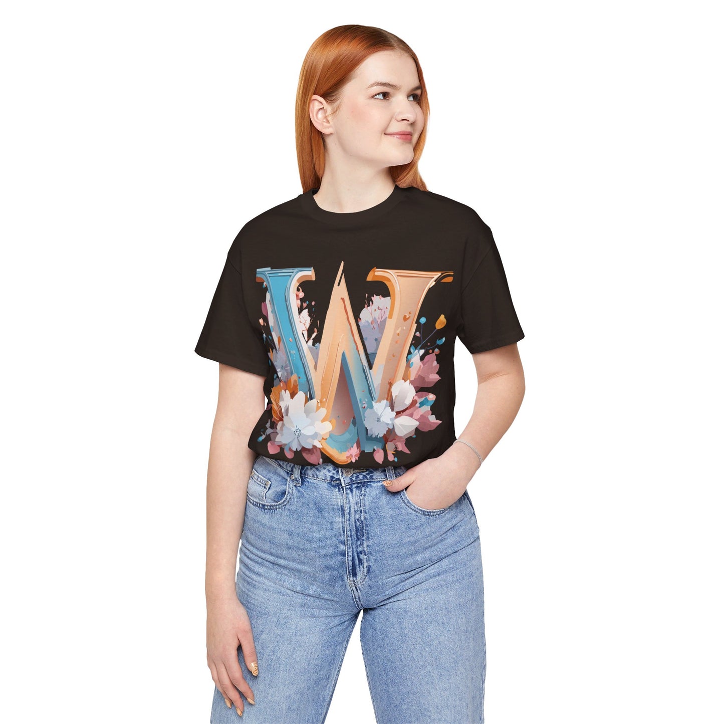 Natural Cotton Tee Shirt - Letters Collection - W