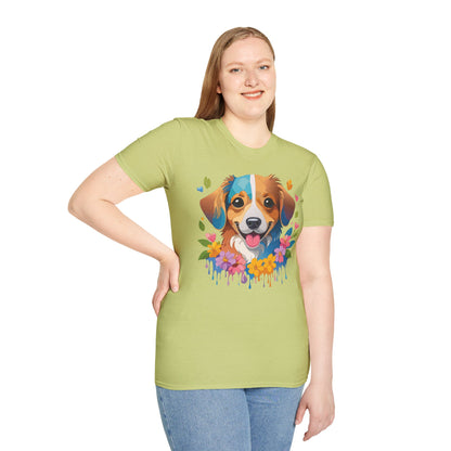 Dog Shirt Unisex Animal Tee 100 Percent Cotton Gildan Softstyle 64000