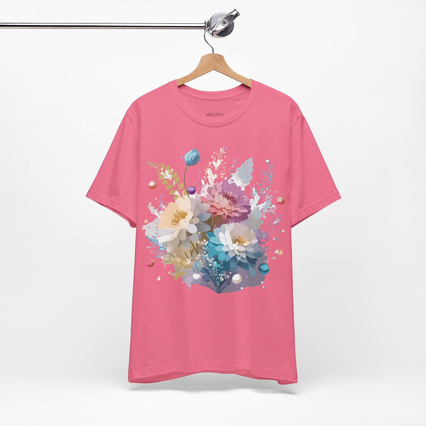 T-Shirt aus natürlicher Baumwolle mit Blumen