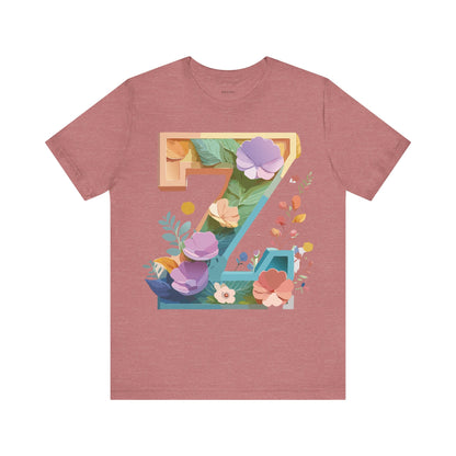 Natural Cotton Tee Shirt - Letters Collection - Z Printify