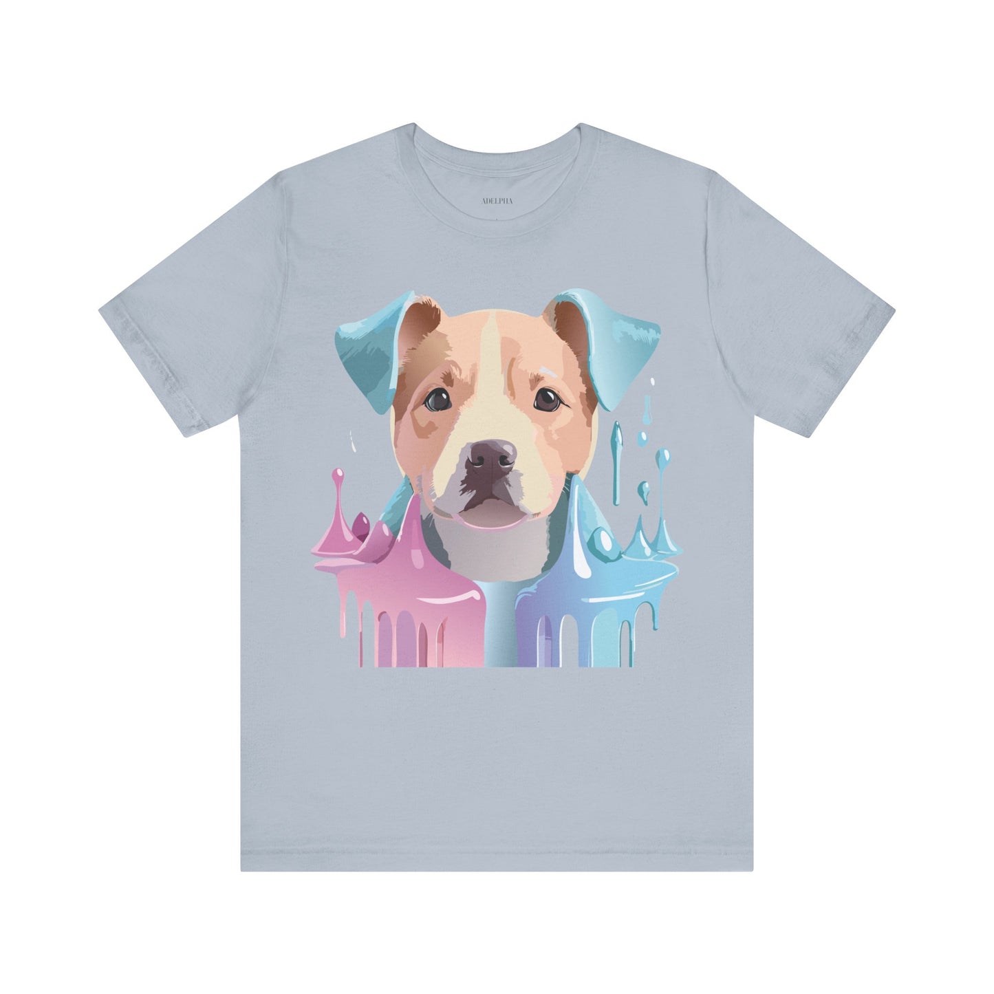 Natural Cotton Tee Shirt with Dog