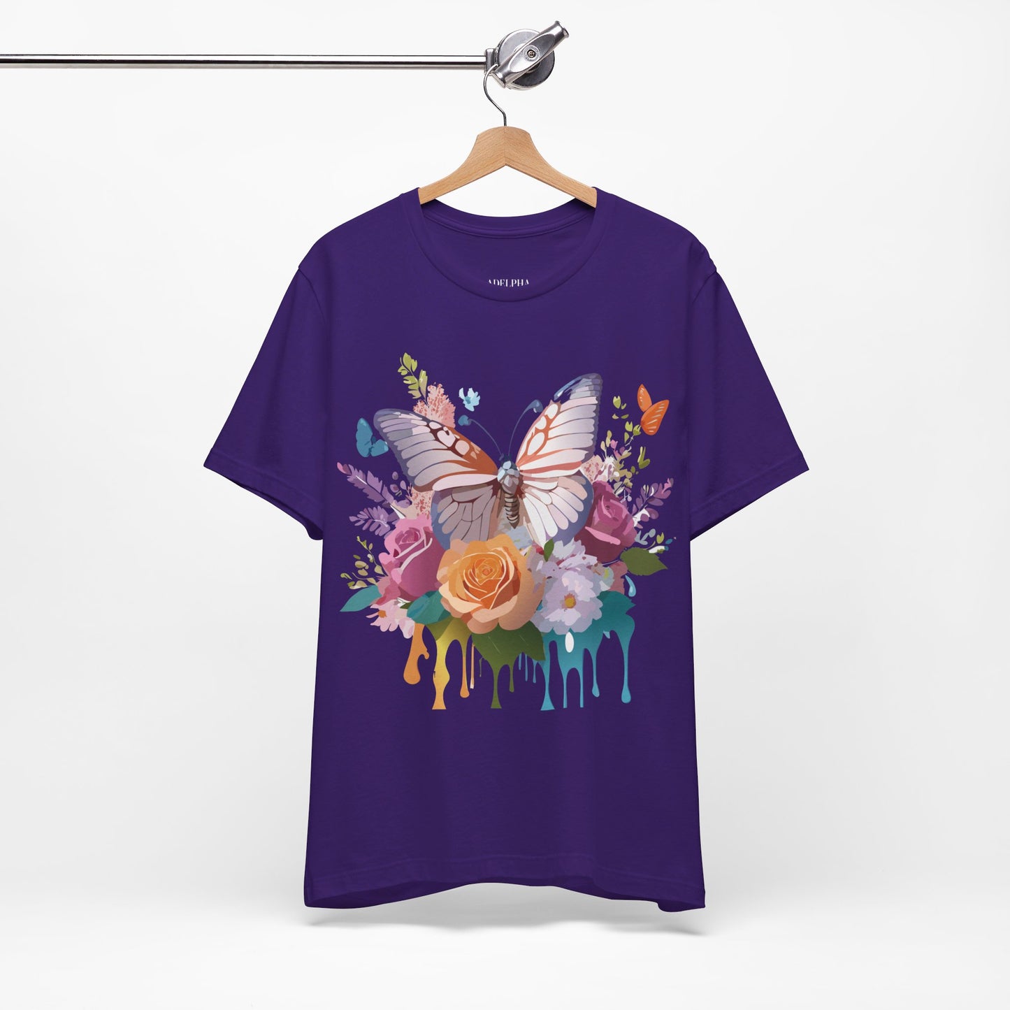 T-shirt en coton naturel avec papillon