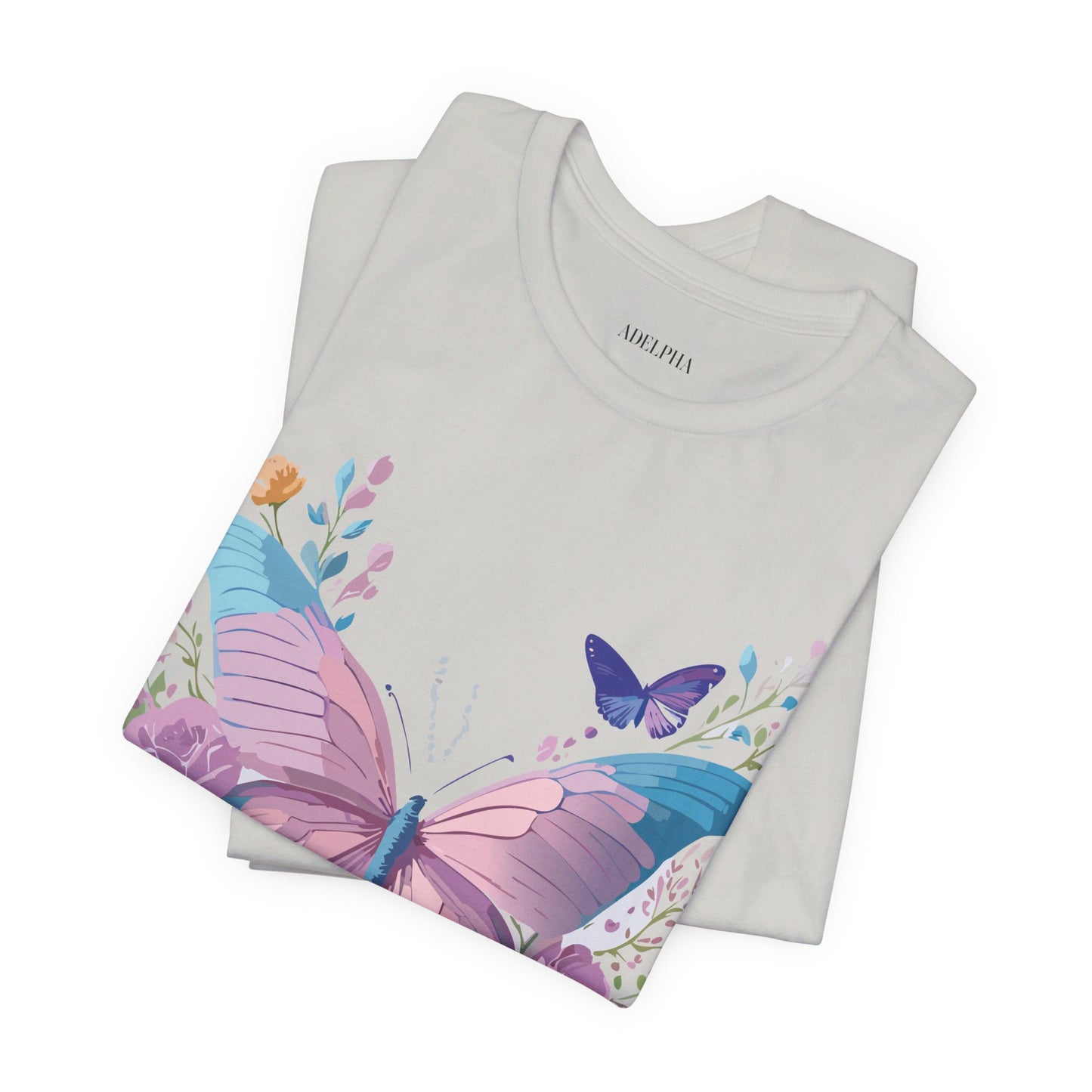 T-shirt en coton naturel avec papillon