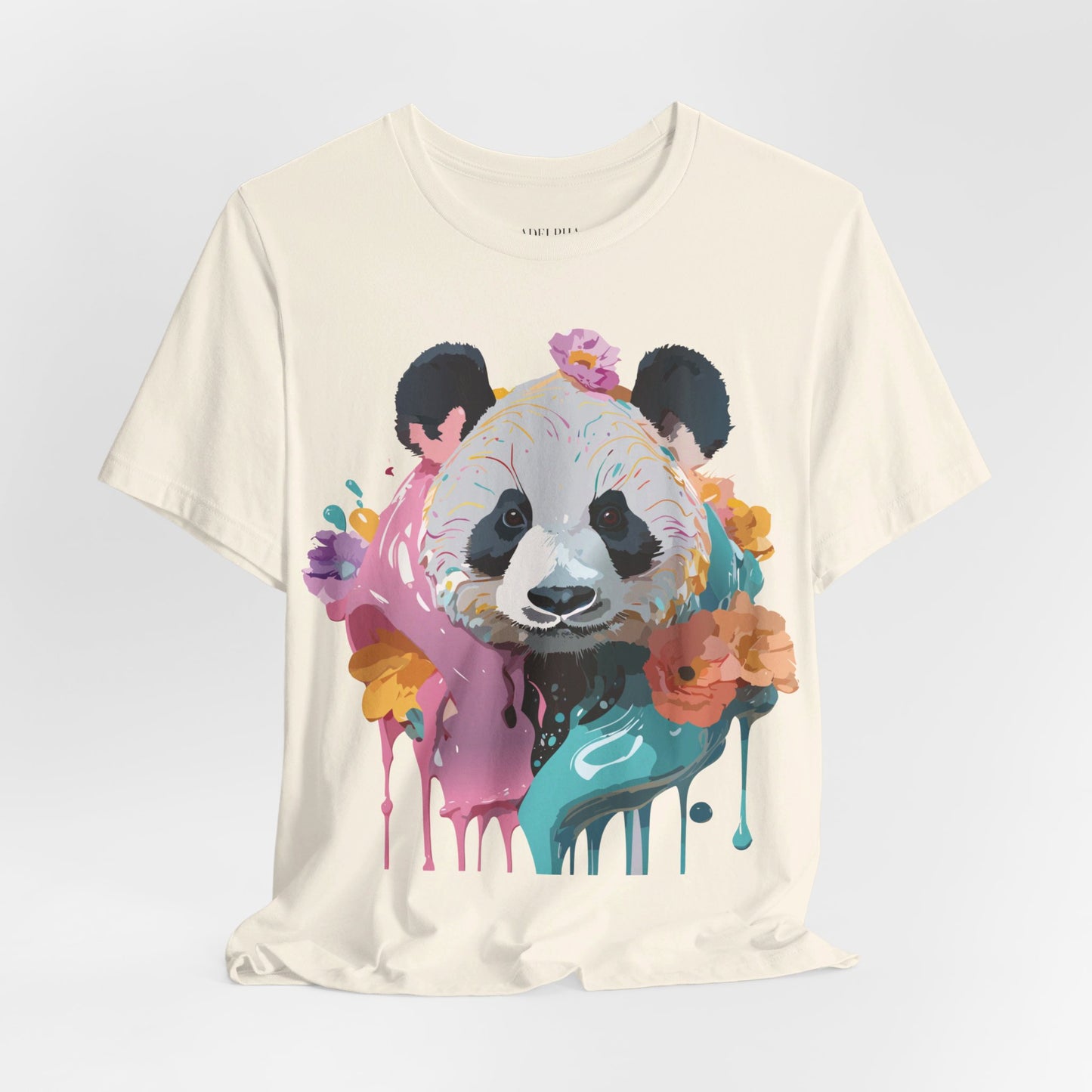 T-Shirt aus natürlicher Baumwolle mit Panda