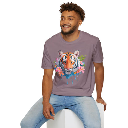 Tiger Shirt Unisex Animal Tee Gildan Softstyle 64000 Cotton Tee