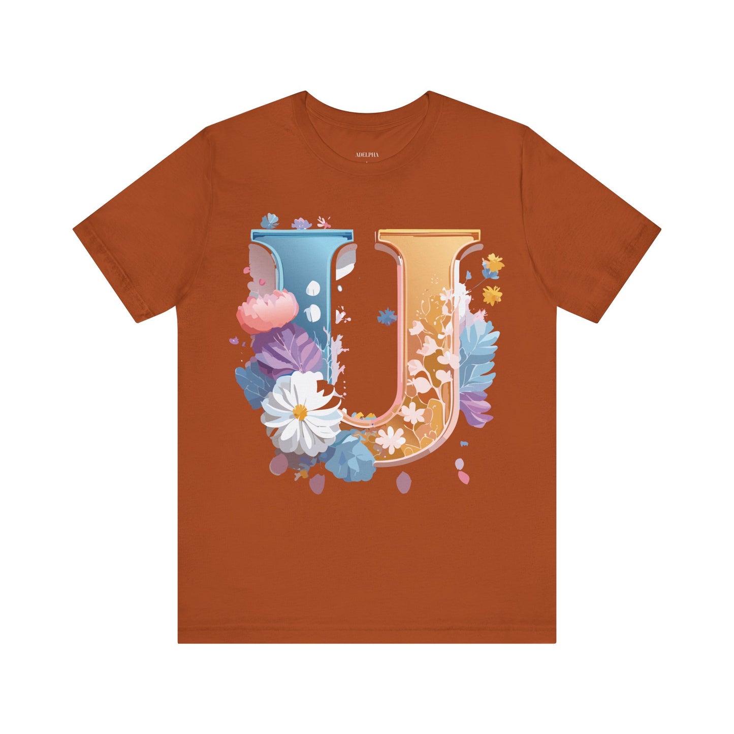 Natural Cotton Tee Shirt - Letters Collection - U