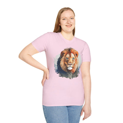 Lion Shirt Unisex Animal Tee Gildan Softstyle 64000 100 Percent Ring Spun Cotton