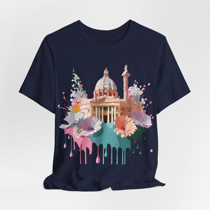 Natural Cotton Tee Shirt - Beautiful Places Collection - Rome Printify