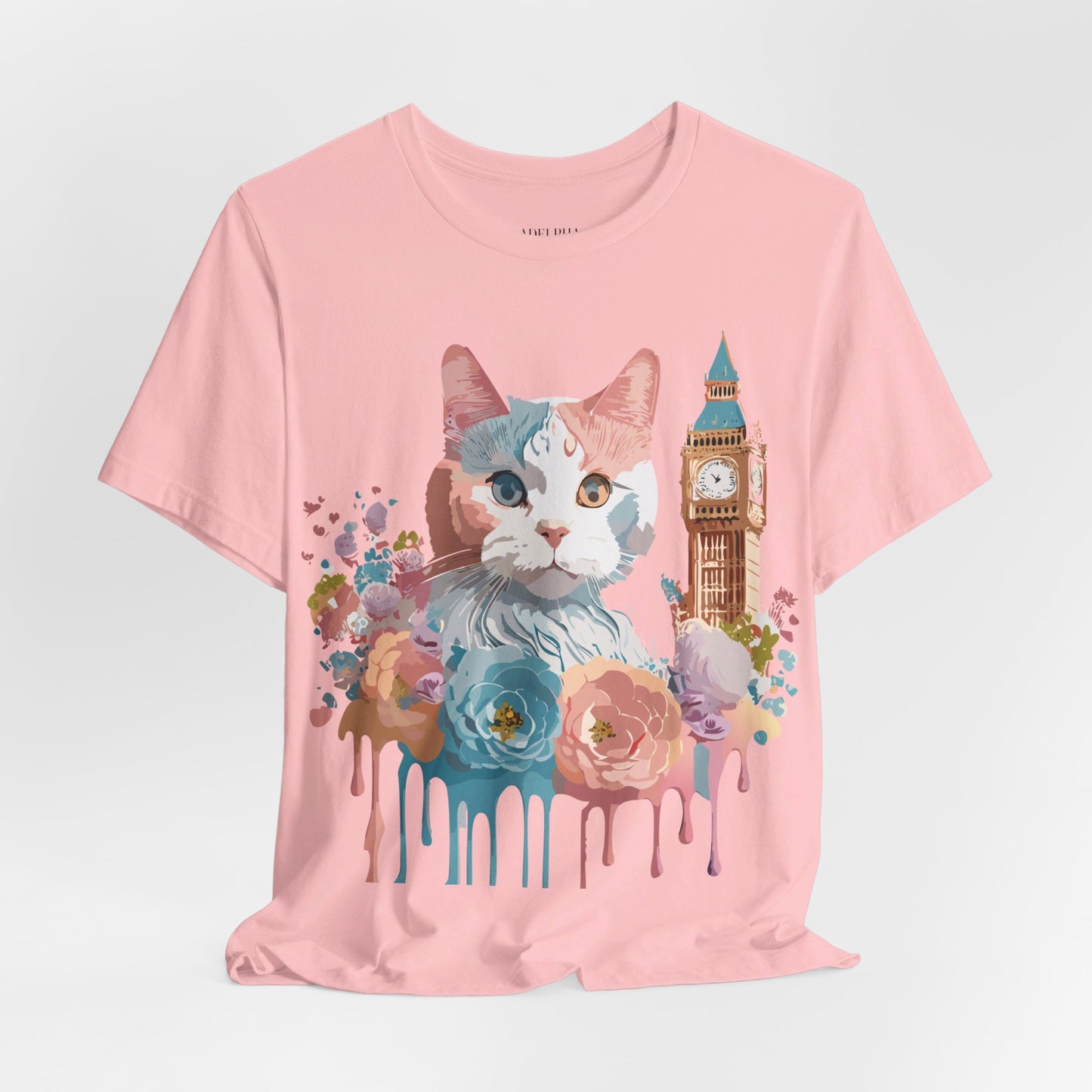 T-Shirt aus natürlicher Baumwolle mit Katze