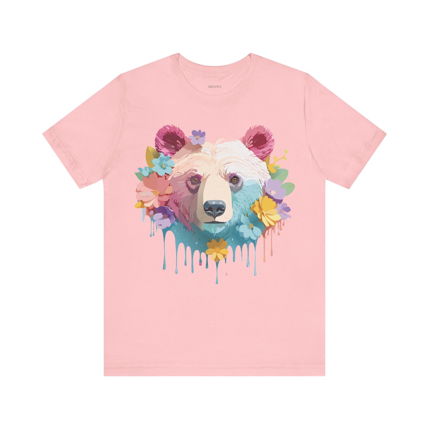 Natural Cotton Tee Shirt with Bear