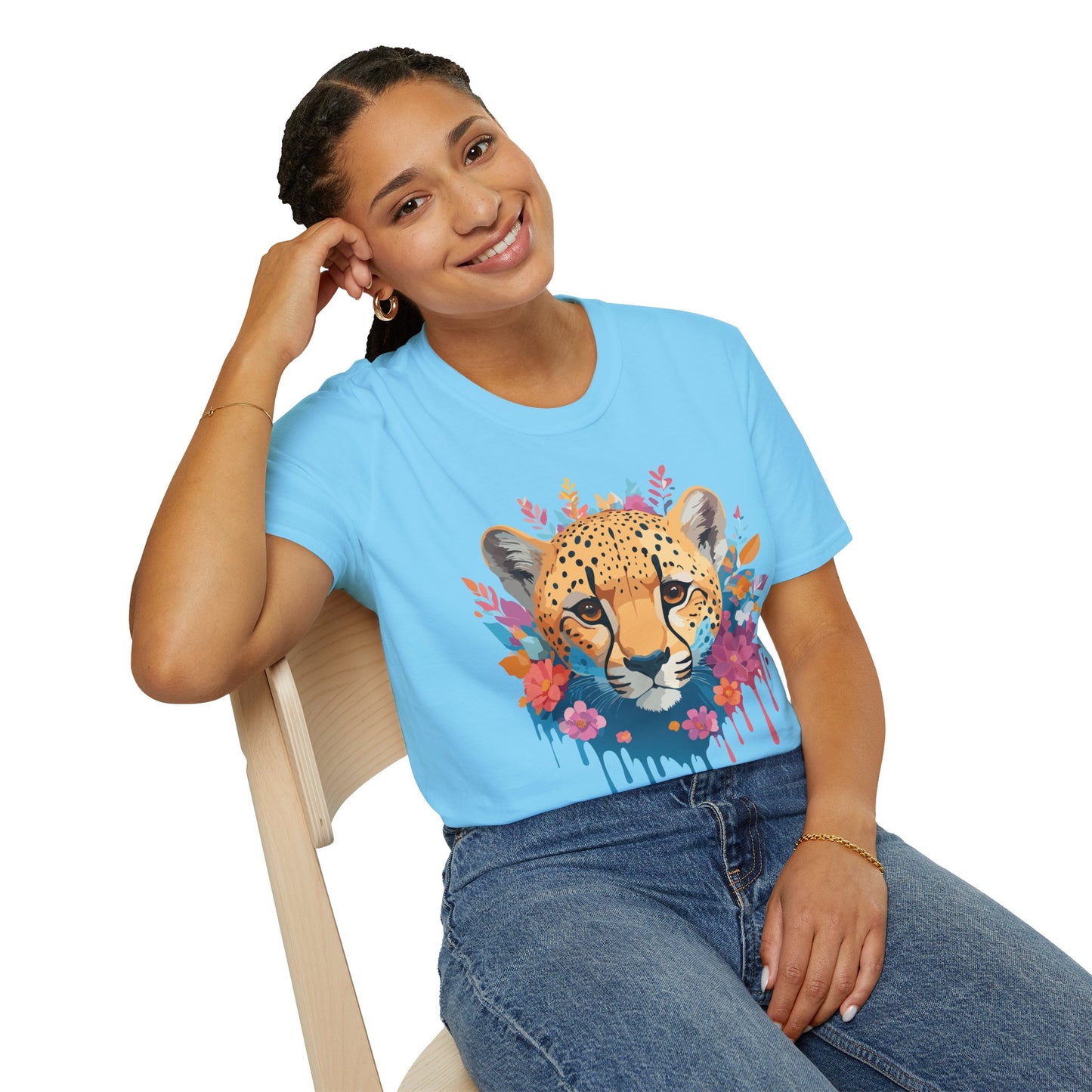 Cheetah Shirt, Shirt with Cheetah, Cheetah Tee, Shirt with Animals