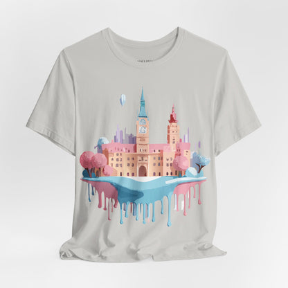 Natural Cotton Tee Shirt - Beautiful Places Collection - Prague Printify