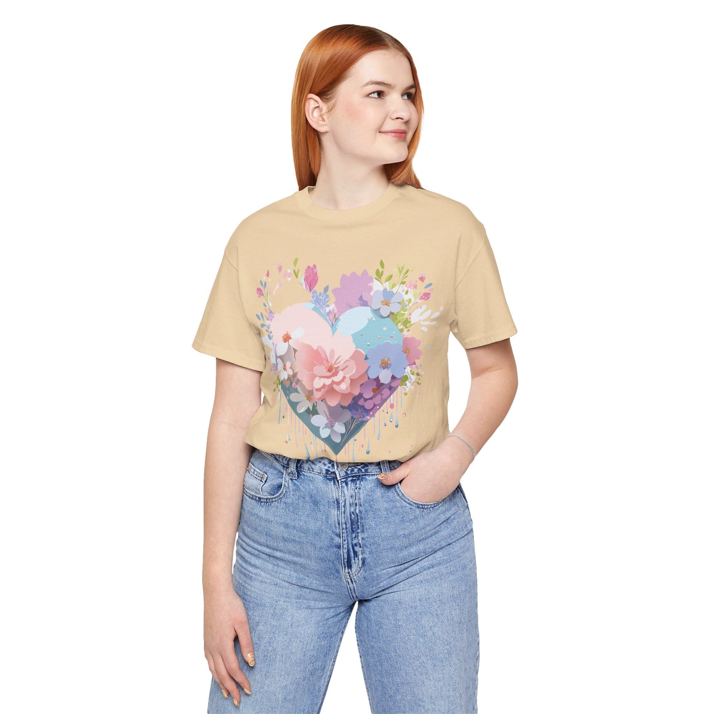 Natural Cotton Tee Shirt - Love story Collection