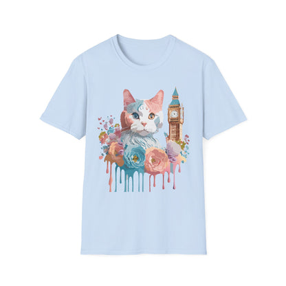 Cat Shirt Unisex Tee Softstyle 64000 Gildan Ring Spun Cotton